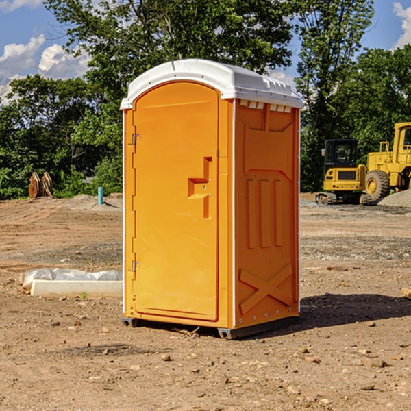 how often are the portable toilets cleaned and serviced during a rental period in Wofford Heights California